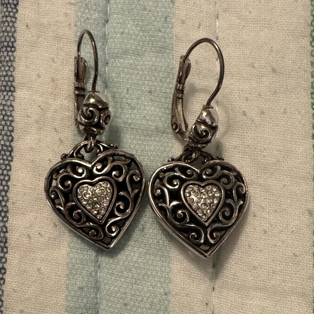Brighton Reno Heart Leverback Earrings